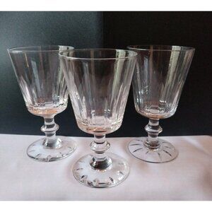 Nancy Prentiss John & Priscilla Elegant Crystal 6" Water Goblets Set of 3 New